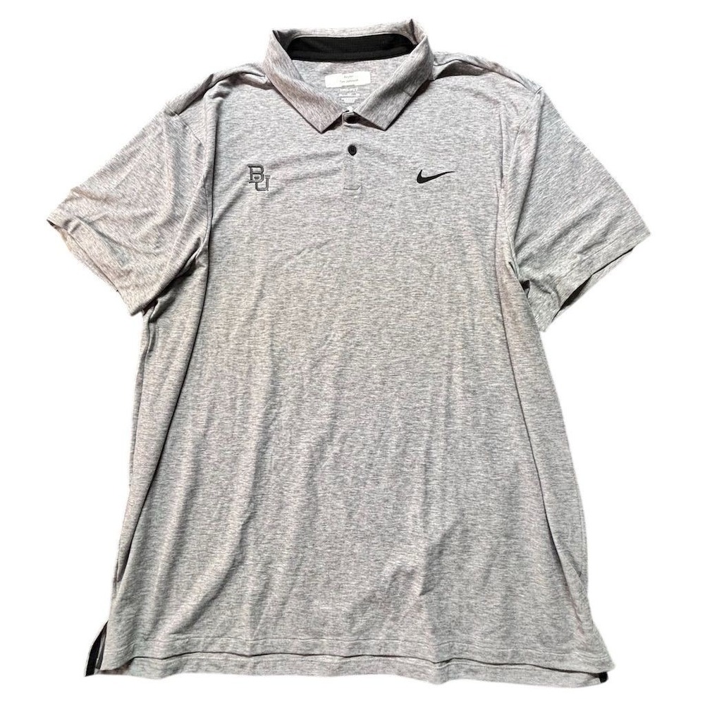 Nike Men's 2XL Gray Dri-FIT Golf Polo Shirt‎ Short Sleeve Collared team issued